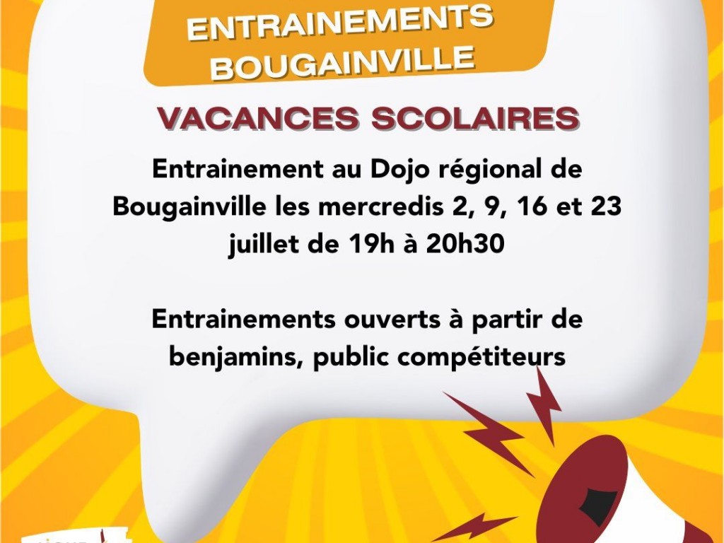 Image de l'actu 'Entrainement Bougainville - vacances scolaires'