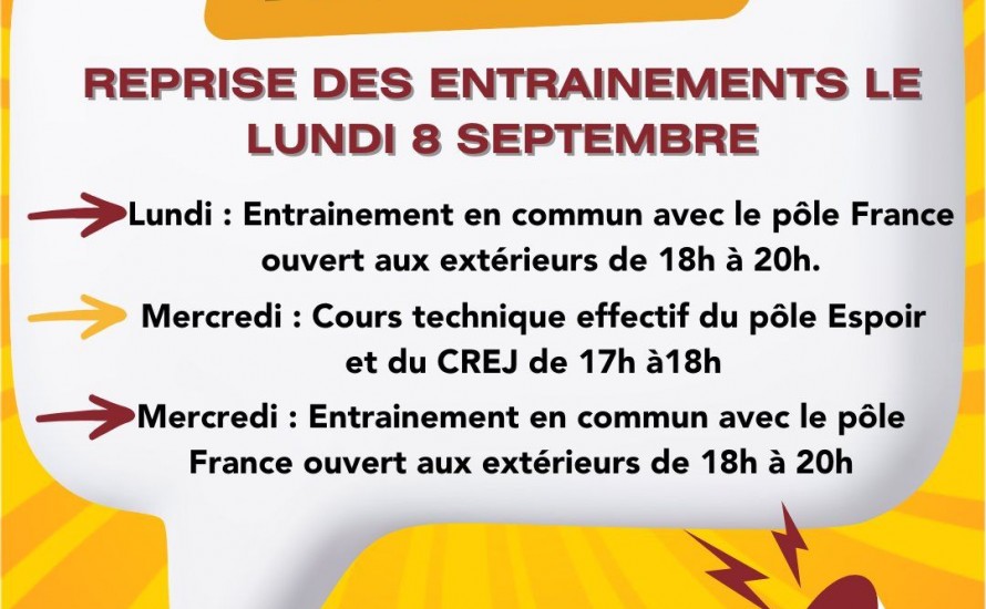 Reprise des entrainements au Dojo régional !